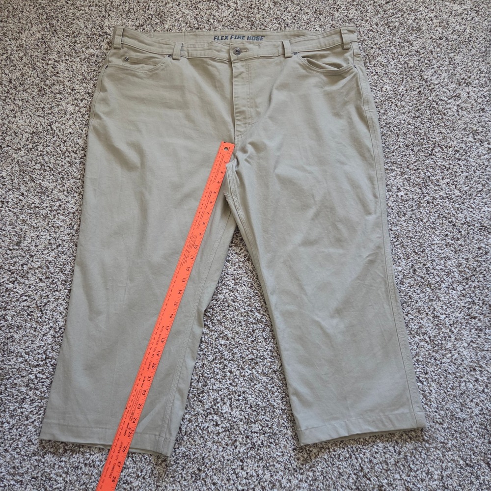 Duluth Trading Co Flex Fire Hose Relaxed Fit Pants Mens 46 x 2g Canvas Tan Khaki - Picture 6 of 8